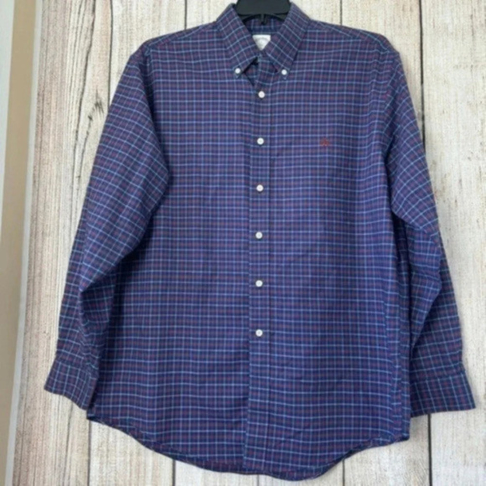 Brooks Brothers 346 Mens Button down shirt size Large